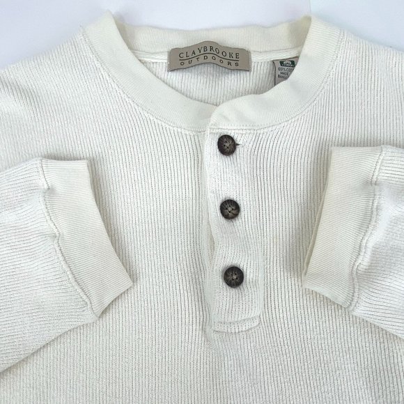 Men's 100 Cotton Pullover Sweater Claybrooke Outdoors NEW Size L Large Shirt - Picture 2 of 5